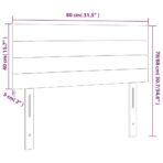 LED Kopfteil Hellgrau 80x5x78/88 cm Samt – Bild 6