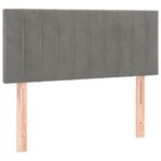 LED Kopfteil Hellgrau 80x5x78/88 cm Samt – Bild 4