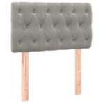 LED Kopfteil Hellgrau 80x7x78/88 cm Samt – Bild 4