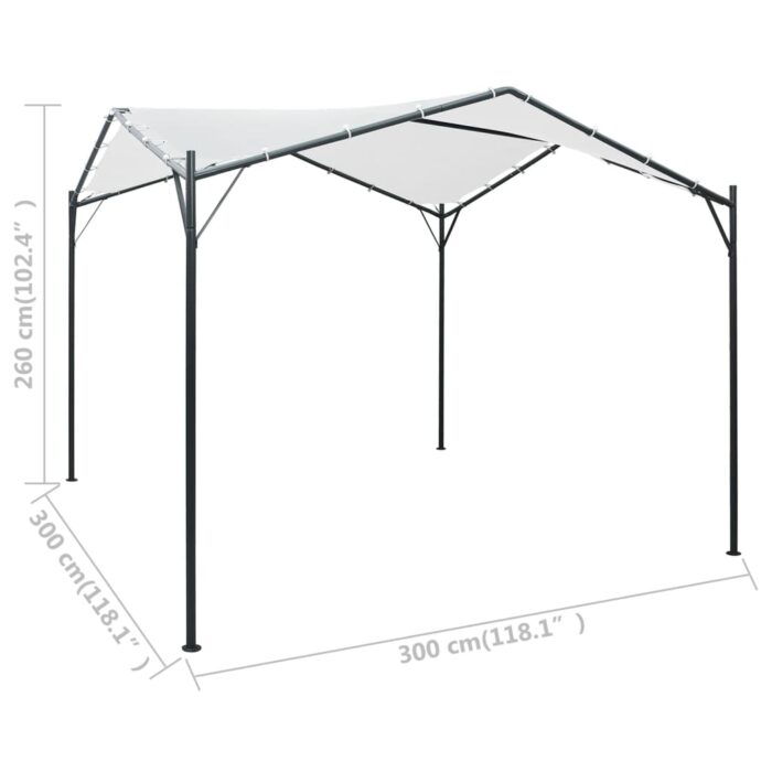 Pavillon 3x3x2,6 m Weiss 180 g/m² – Bild 7