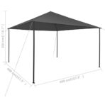 Pavillon 4x4x3 m Anthrazit 180 g/m² – Bild 8