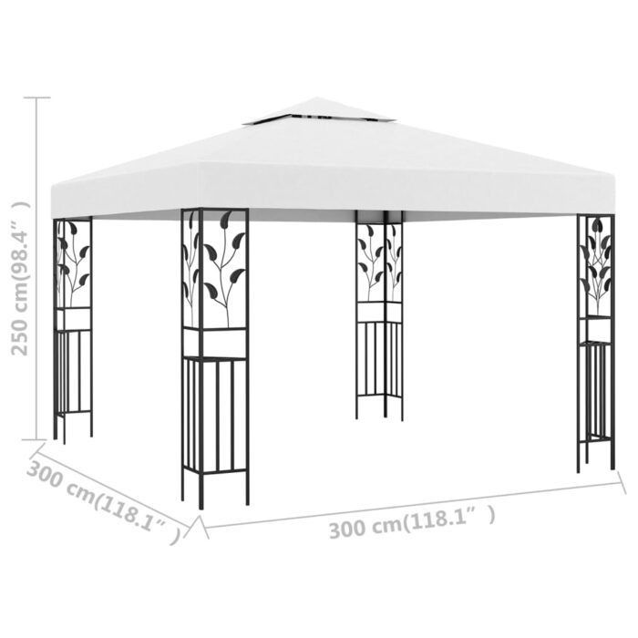 Pavillon 3x3 m Weiss 180 g/m² – Bild 5