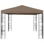 Pavillon 3x3 m Taupe – Bild 2