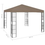 Pavillon 3x3 m Taupe – Bild 7