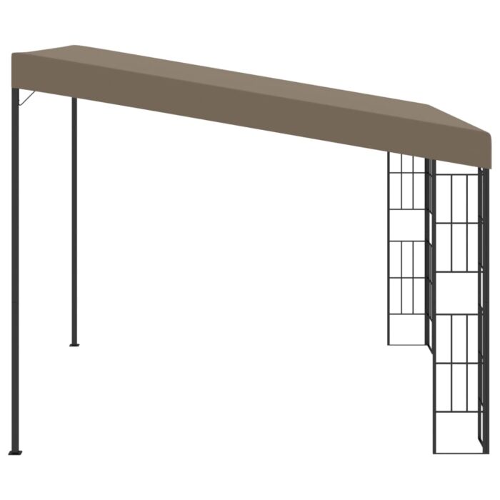 Wand-Pavillon 3x3 m Taupe Stoff – Bild 3
