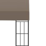 Wand-Pavillon 3x3 m Taupe Stoff – Bild 5