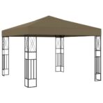 Pavillon 3x3 m Taupe Stoff
