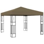 Pavillon 3x3 m Taupe Stoff