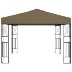 Pavillon 3x3 m Taupe Stoff – Bild 2