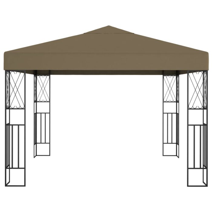 Pavillon 3x3 m Taupe Stoff – Bild 2