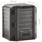 Gartenkomposter Schwarz 380 L – Bild 5