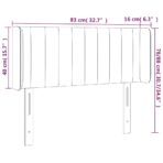 LED Kopfteil Hellgrau 83x16x78/88 cm Stoff – Bild 6