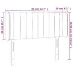 LED Kopfteil Hellgrau 83x16x78/88 cm Samt – Bild 6