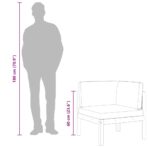 Garten-Ecksofas 2-tlg. mit Kissen Holz Akazie & Seil – Bild 10