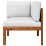 Garten-Ecksofas 2-tlg. mit Kissen Holz Akazie & Seil – Bild 3