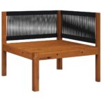 Garten-Ecksofas 2-tlg. mit Kissen Holz Akazie & Seil – Bild 6