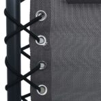 Liegestuhl Klappbar Textilene Grau – Bild 8