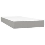 Boxspringbett mit Matratze Hellgrau 80x200 cm Stoff – Bild 5