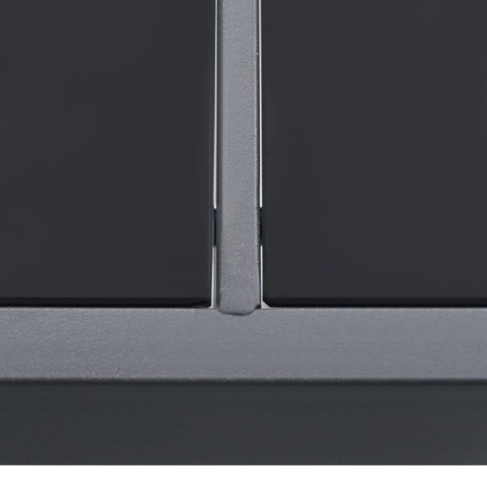 Outdoor-Esstisch Anthrazit 150x90x74 cm Stahl – Bild 4