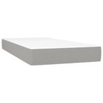 Boxspringbett mit Matratze Hellgrau 80x200 cm Stoff – Bild 5