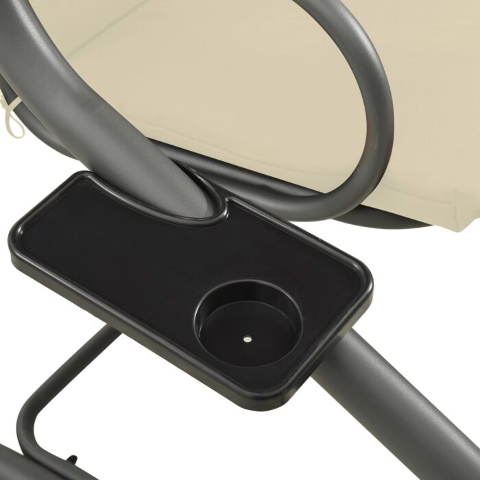 Hollywoodschaukel mit Sonnendach Sandweiss – Bild 7