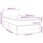 Boxspringbett mit Matratze & LED Hellgrau 80x200 cm Stoff – Bild 8