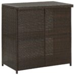 3-tlg. Bar Set Poly Rattan Braun – Bild 4