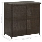 3-tlg. Bar Set Poly Rattan Braun – Bild 9