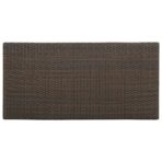 Bartisch mit Regal Braun 120x60x110 cm Poly Rattan – Bild 5