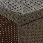 Bartisch mit Regal Braun 120x60x110 cm Poly Rattan – Bild 6