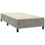 Boxspringbett mit Matratze & LED Hellgrau 80x200 cm Samt – Bild 5