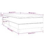 Boxspringbett mit Matratze Hellgrau 80x200 cm Stoff – Bild 10