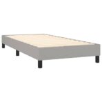 Boxspringbett mit Matratze Hellgrau 80x200 cm Stoff – Bild 4
