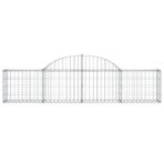 Gabionen mit Hochbogen 2 Stk. 200x30x40/60 cm Verzinktes Eisen – Bild 4