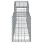 Gabionen mit Hochbogen 2 Stk. 200x30x40/60 cm Verzinktes Eisen – Bild 5