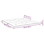 Gartenbank-Auflage Anthrazit 100x(50+50)x7 cm Oxford-Gewebe – Bild 9