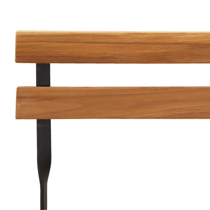 5-tlg. Bistro-Set Klappbar Massivholz Akazie und Stahl – Bild 7