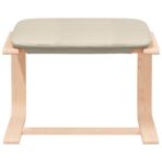 Relaxsessel mit Hocker Creme Stoff – Bild 6