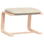 Relaxsessel mit Hocker Creme Stoff – Bild 7