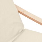 Relaxsessel mit Hocker Creme Stoff – Bild 8