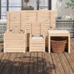 4-tlg. Gartenbox-Set Massivholz Kiefer – Bild 3