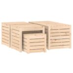 4-tlg. Gartenbox-Set Massivholz Kiefer – Bild 5