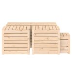 4-tlg. Gartenbox-Set Massivholz Kiefer – Bild 7