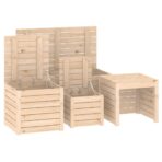 4-tlg. Gartenbox-Set Massivholz Kiefer – Bild 8