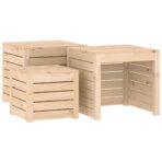 4-tlg. Gartenbox-Set Massivholz Kiefer – Bild 9