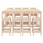 9-tlg. Gartenbar-Set Massivholz Kiefer – Bild 4