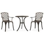 3-tlg. Bistro-Set Aluminiumguss