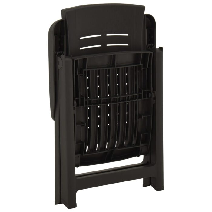 Verstellbare Gartenstühle 2 Stk. Kunststoff Weiss – Bild 6