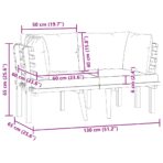 2-Sitzer-Gartensofa mit Kissen Massivholz Akazie – Bild 8