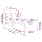Sonnenliege mit Cremeweissen Kissen Massivholz Akazie – Bild 11